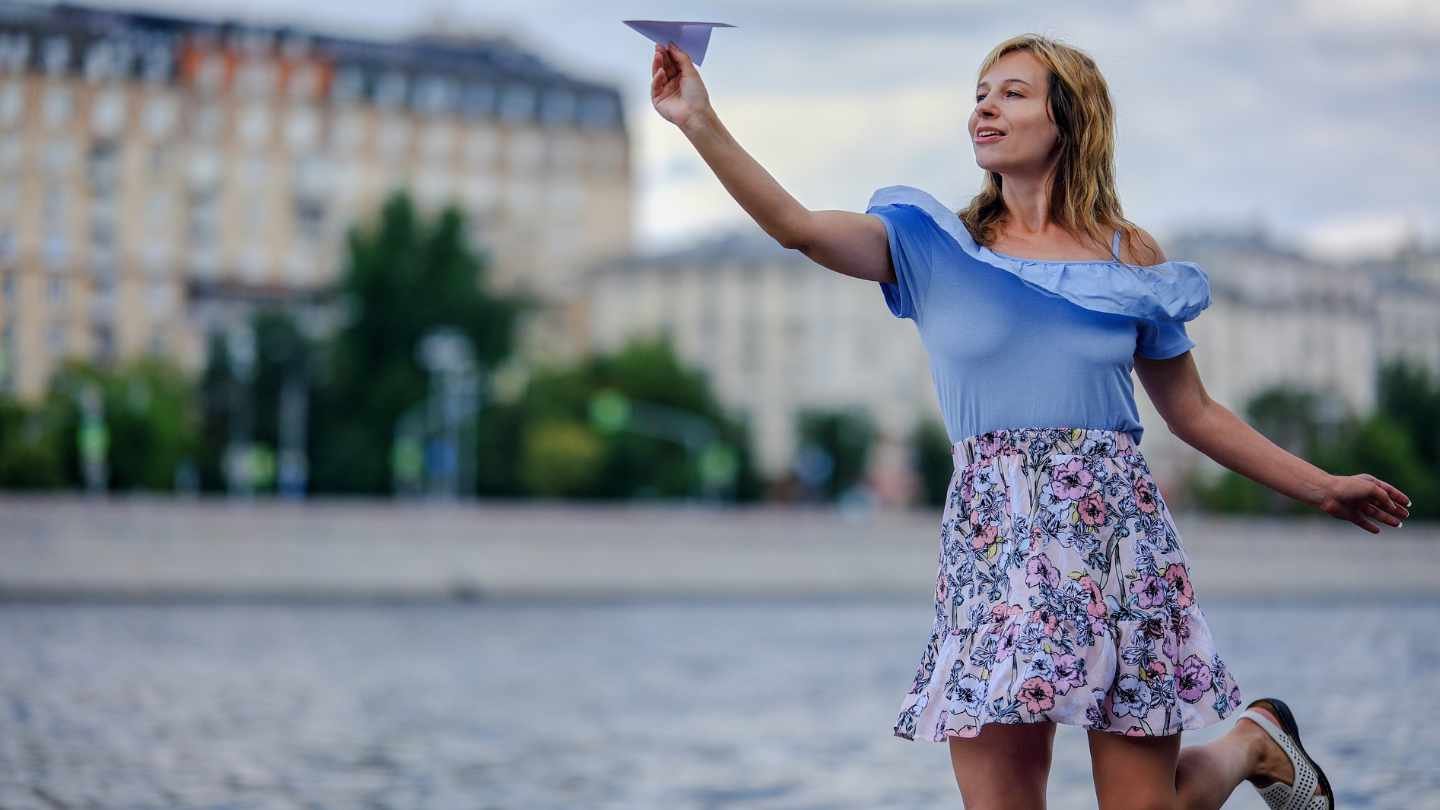 Woman Wearing Floral Skirt